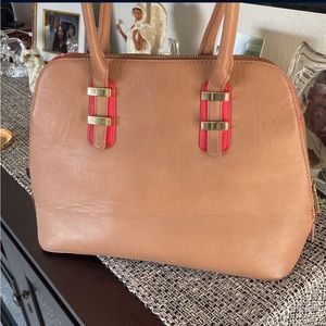 Charming Charlie Purse - Pink & Tan